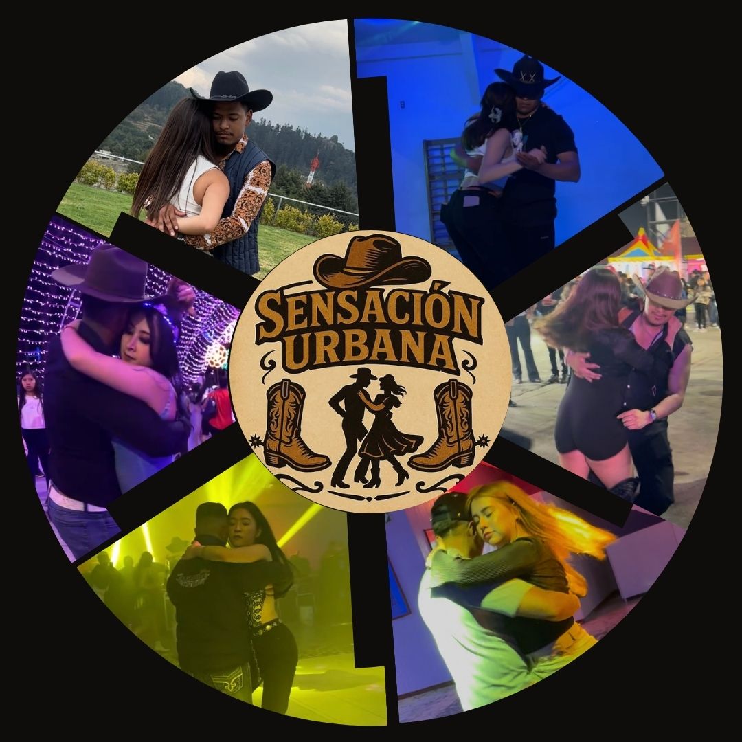 Collage del team Sensación Urbana bailando en clases, sociales y eventos