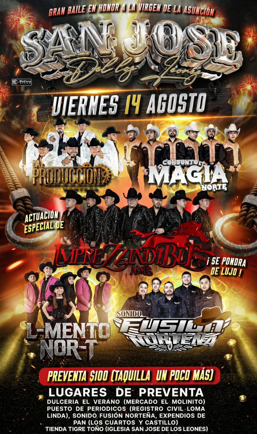 Flyer — Gran Baile San José de los Leones